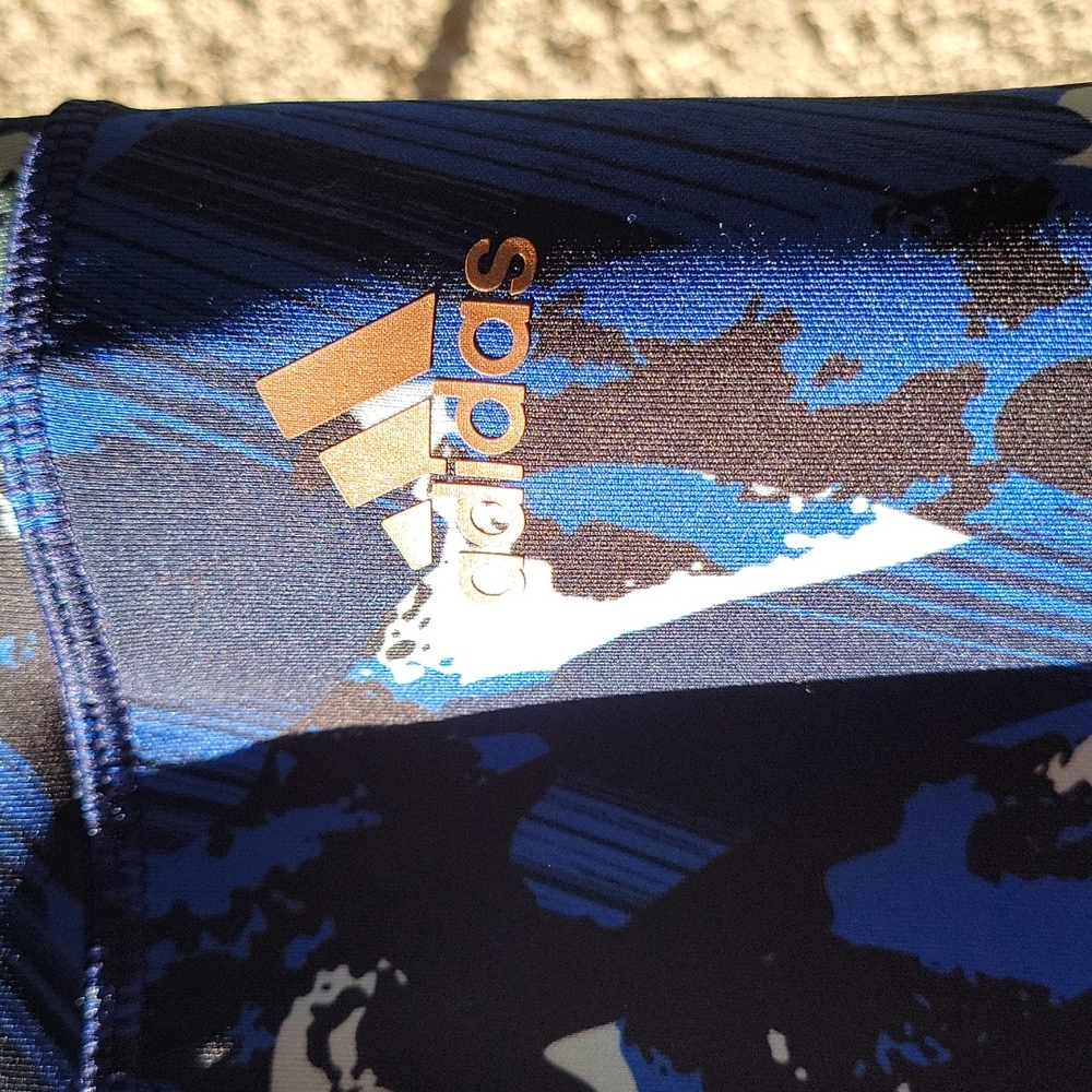 Adidas Navy & Royal Blue Full Length Performance Leggings--SOLD - Picture 2 of 6